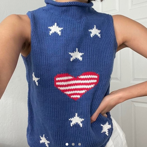 American Vintage Tops - Vintage Sweater Tank Vest